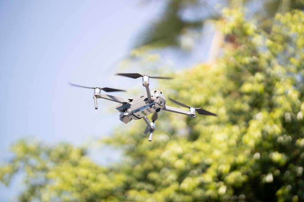 A Drone Camera Flying